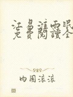 江易淮雨眠小说免费阅读全文