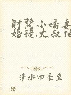 财阀小娇妻:闪婚后,大叔他真香了 第133章封面