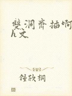 双洞齐插啊不要h文