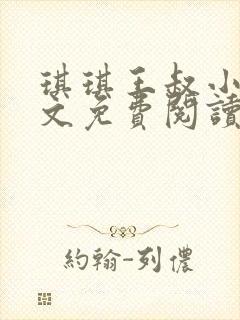 琪琪王叔小说全文免费阅读封面