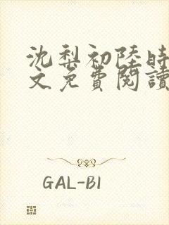 沈梨初陆时霁全文免费阅读最新章节