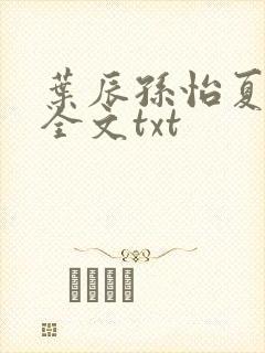 叶辰孙怡夏若雪全文txt