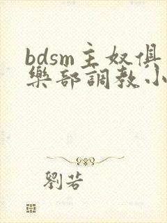 bdsm主奴俱乐部调教小说