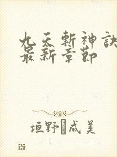 九天斩神诀林辰最新章节