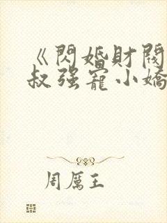 《闪婚财阀:大叔强宠小娇妻》小说