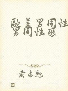 欧美男同性恋操男同性恋