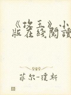 《攻玉》小说正版在线阅读