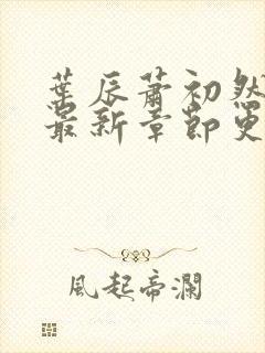 叶辰萧初然小说最新章节更新