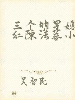 三个明星媳妇陈红陈法蓉小说