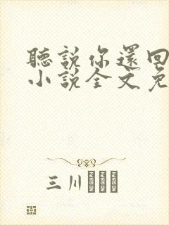 听说你还回忆我小说全文免费阅读