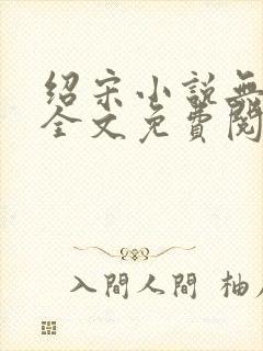 绍宋小说无弹窗全文免费阅读