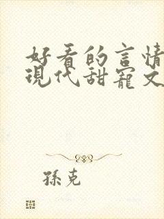 好看的言情小说现代甜宠文封面