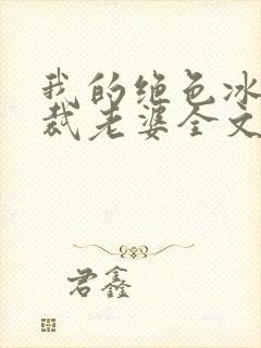 我的绝色冰山总裁老婆全文阅读全文封面