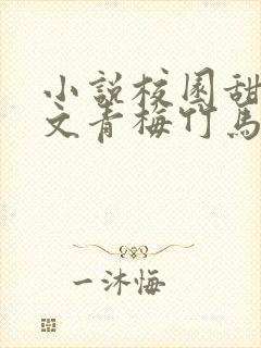 小说校园甜文宠文青梅竹马封面