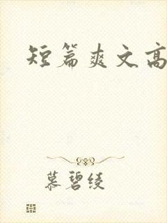 短篇爽文高h封面