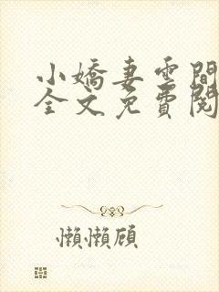 小娇妻云间小说全文免费阅读