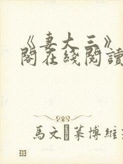 《妻大三》笔趣阁在线阅读封面