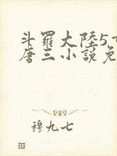 斗罗大陆5重生唐三小说免费阅读封面