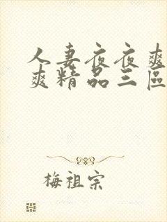 人妻夜夜爽天天爽精品三区封面