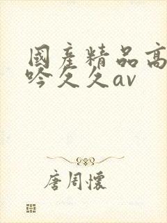 国产精品高潮呻吟久久av