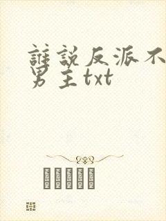 谁说反派不能当男主txt