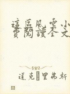 这区风云小说免费阅读全文最新章节