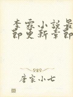 李霖小说最新章节更新章节封面