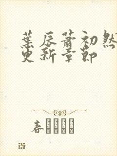 叶辰萧初然最快更新章节