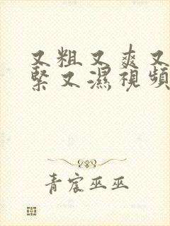 又粗又爽又硬又紧又湿视频