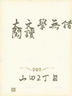 大文学无错小说阅读封面