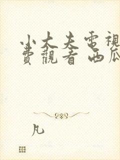 小大夫电视剧免费观看 西瓜