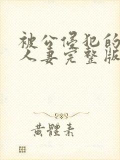 被公侵犯的漂亮人妻完整版