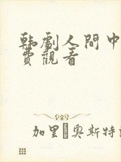 韩剧人间中毒免费观看封面