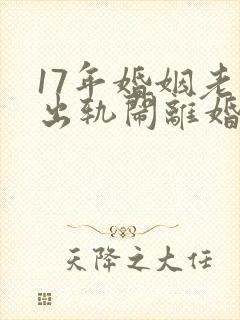 17年婚姻老公出轨闹离婚