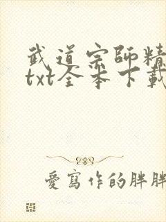 武道宗师精校版txt全本下载