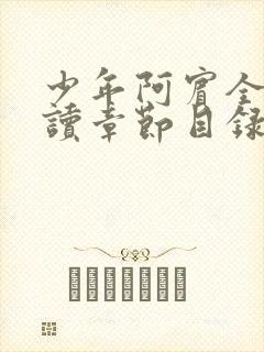 少年阿宾全文阅读章节目录