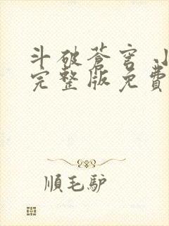 斗破苍穹 小说完整版免费阅读封面