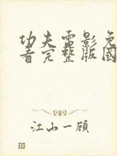 功夫电影免费观看完整版国语高清