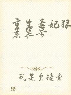 重生毒妃狠绝色叶慕兮