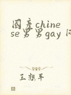 国产chinese男男gay 网站