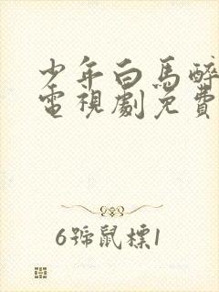 少年白马醉春风电视剧免费观看星辰