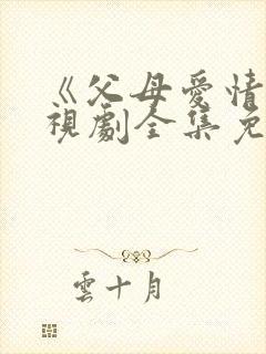 《父母爱情》电视剧全集免费观看封面