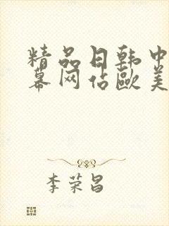 精品日韩中文字幕网站欧美