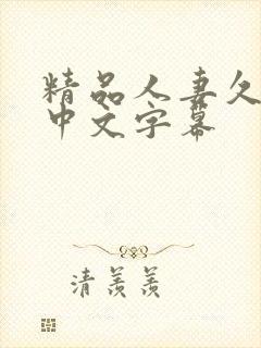 精品人妻久久久中文字幕