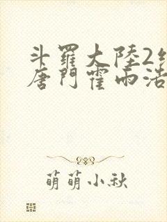 斗罗大陆2绝世唐门霍雨浩