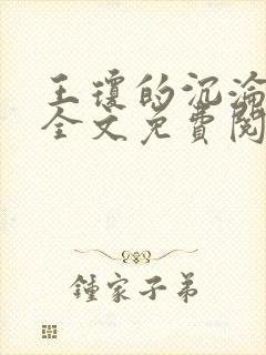 王琼的沉沦小说全文免费阅读