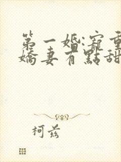 第一婚:宠重生娇妻有点甜