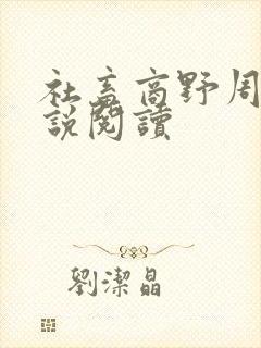 社畜商野周颂小说阅读