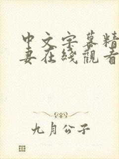 中文字幕精品人妻在线观看