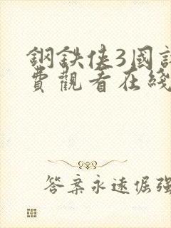 钢铁侠3国语免费观看在线高清完整版